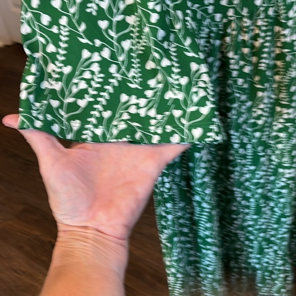 EST 1946 Green and White Empire Waist Dress - Picture 3 of 7